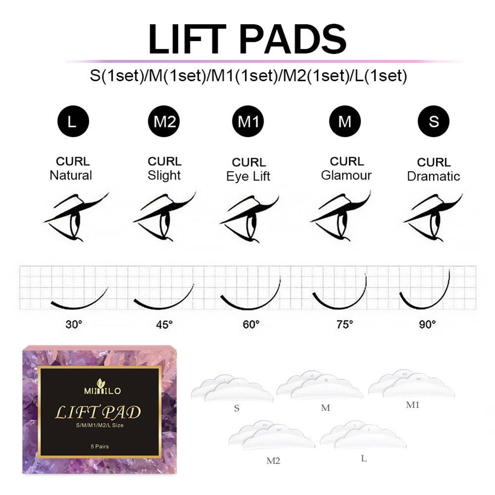 Eyelash Lifting and Tint Kit Semi-Permanent Brow Lift Perming Instant Fuller Eyelashes Lifting Lashes Lamination Kit for Home