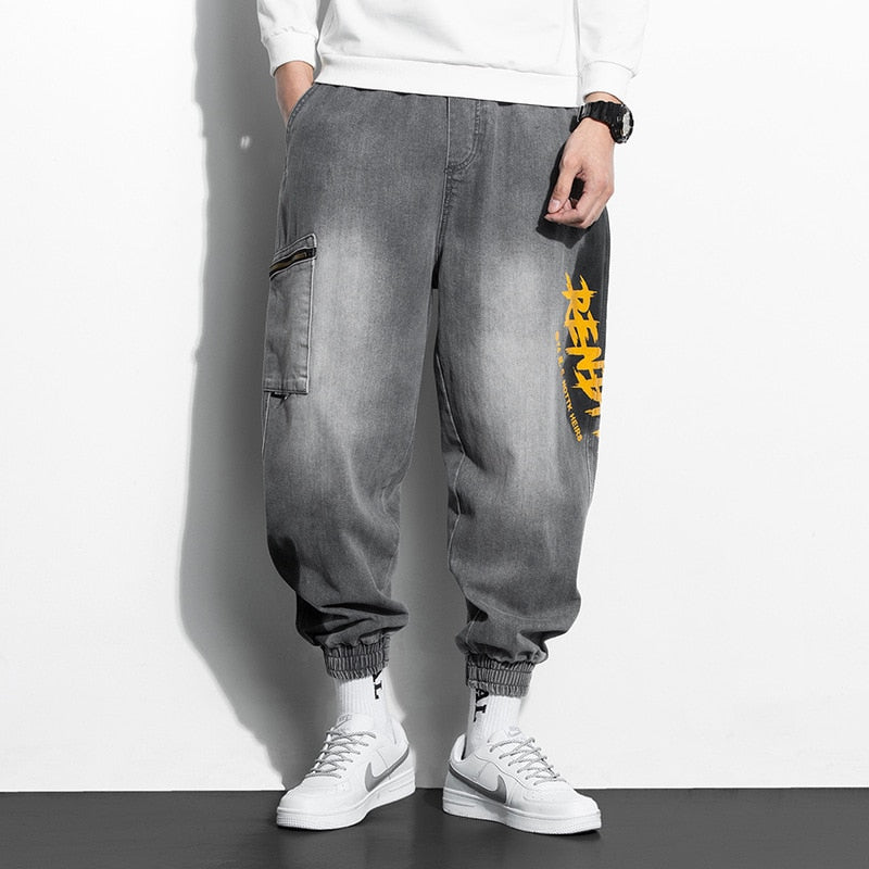 Streetwear Hip Hop Cargo Pants Men's jeans Cargo Pants Elastic Harun pants Joggers Pants 2022 Autumn and Winter