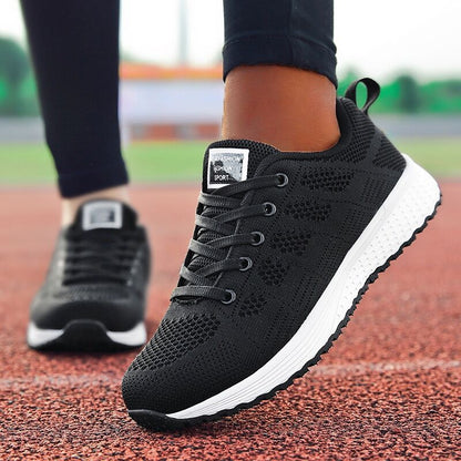 Women Casual Shoes Fashion Breathable Walking Mesh Flat Shoes Sneakers Women 2022 Gym Vulcanized Shoes White Female Footwear