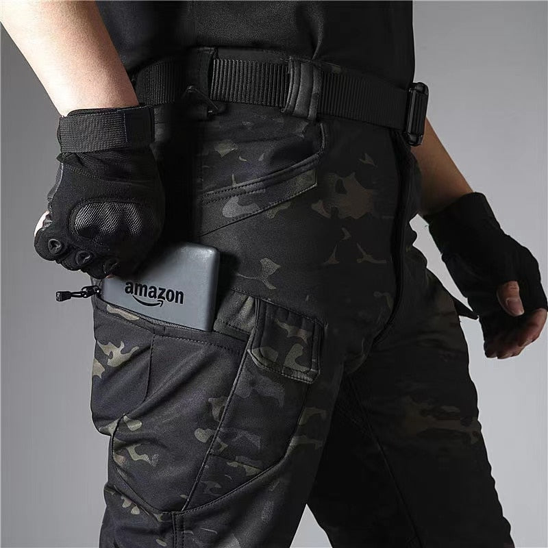 US Army Winter Camouflage Multicam Military Combat Pants Men Tactical Trousers Airsoft Paintball Camping Hiking Hunting Fleece