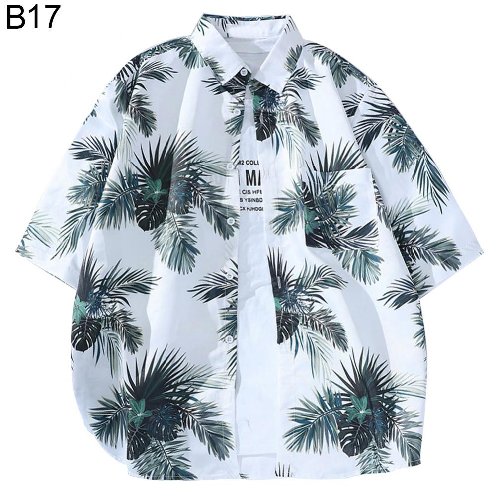 Floral Hawaiian Aloha Shirt Men 2022 Summer Short Sleeve Quick Dry Beach Wear Casual Button Down Vacation Clothing Chemise Homme