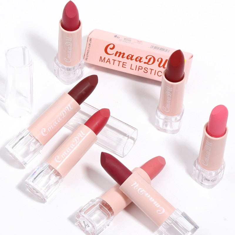 2022 New Sexy 15 Colors Lips Makeup Lipstick Lip Gloss Long Lasting Moisture Cosmetic Lipstick Red Lip Matte Lipstick Waterproof