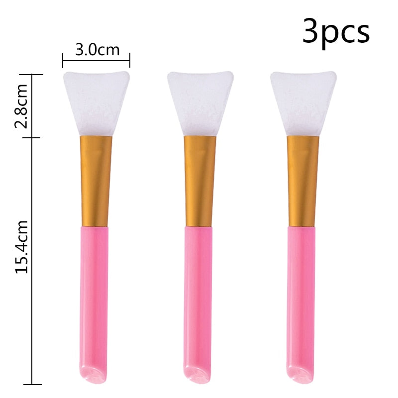 10PCS Soft Cosmetic Makeup Brush DIY Mask Brushes Foundation Skin Face Care Tool Acrylic-Handle Gel Cosmetic Beauty Tools