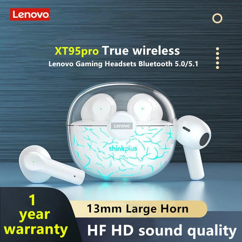 Lenovo XT95 Pro Bluetooth Earphone 9D HIFI Sound Sport Waterproof TWS Wireless Earbuds with Mic for iPhone Xiaomi Headphone