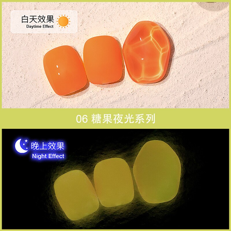 10ml nail glue luminous glue fluorescent luminous glue luminous nail polish glue crystal color changing glue glitter nailpolish