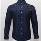 Man fashion cro codile plaid striped shirt male long sleeve dress shirts 100% cotton hombre chemises homme
