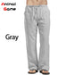 Autumn Linen Wide Men Pants Korean Trousers Oversize Linens Streetwear Male Spring Yoga Pants Casual Men Clothing Sweatpants