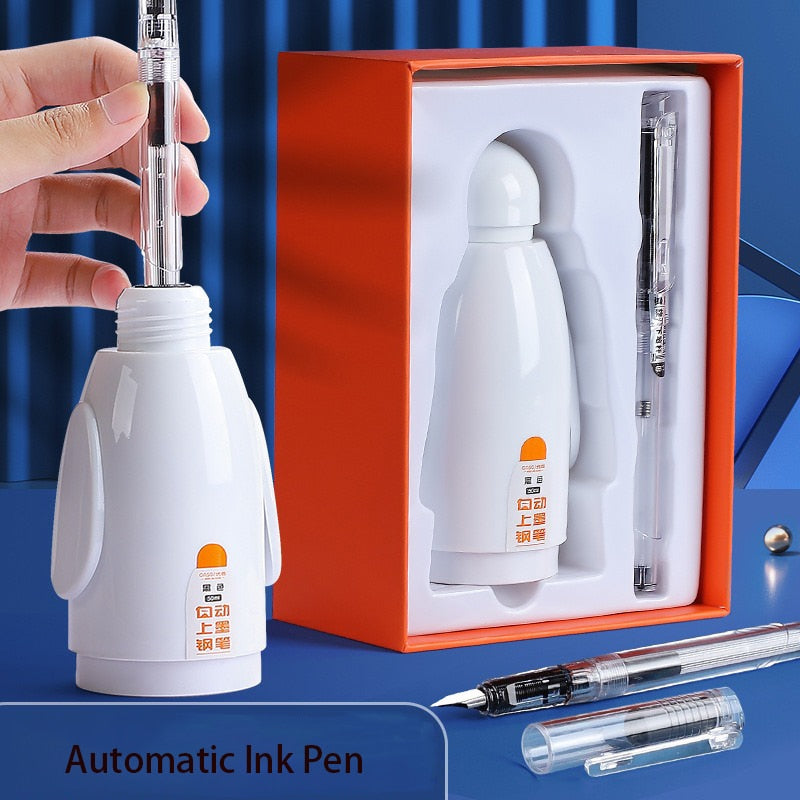 AUTOMATIC PEN  Automatic Ink Pen Automatic Ink Fountain Pen Office Student Writing Practice Pen