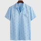 Harajuku Feather Hawaiian Men's Shirt Printed Short Sleeve Casual White Street Summer Beach Shirts For Men Clothing 2022 Summer