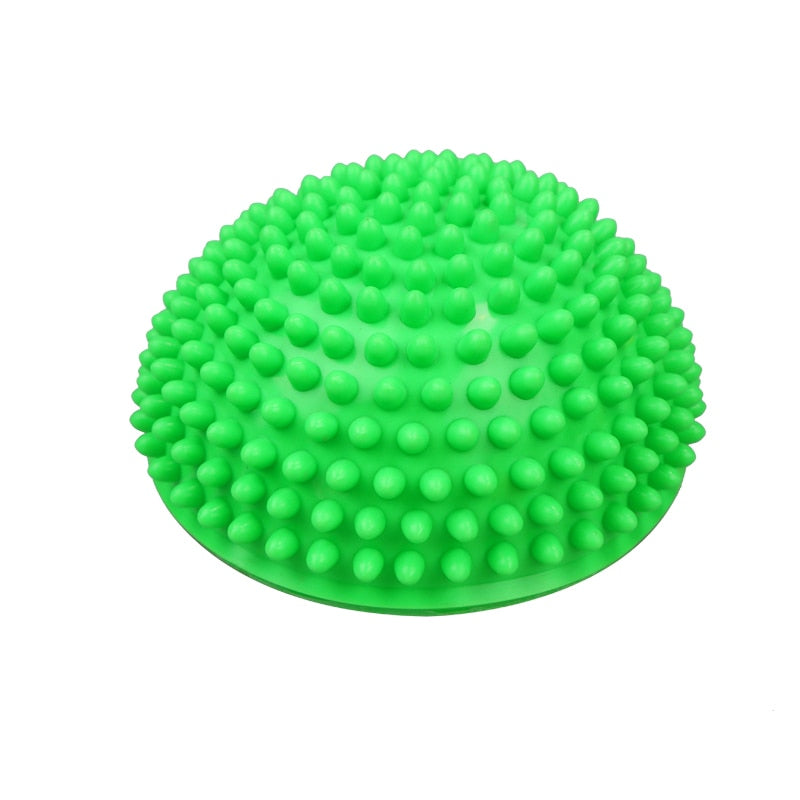 16cm Yoga Ball PVC Inflatable Massage Point Half Fit Ball Balance Trainer Stabilizer GYM Pilates Fitness Balancing Massage Ball