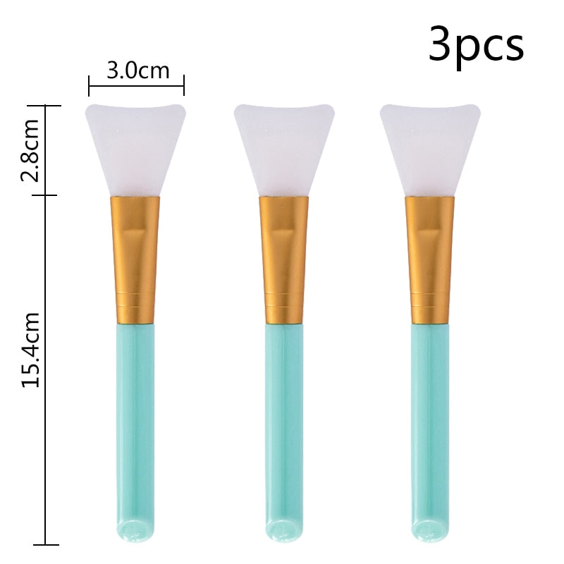 10PCS Soft Cosmetic Makeup Brush DIY Mask Brushes Foundation Skin Face Care Tool Acrylic-Handle Gel Cosmetic Beauty Tools