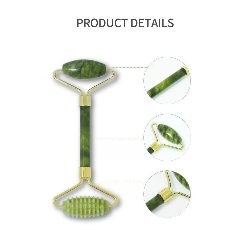 Natural Jade Roller Gua Sha Massager Tool Sets For Face Gouache Scraper Roller Set Facial Skin Care Beauty Health Massage Tools