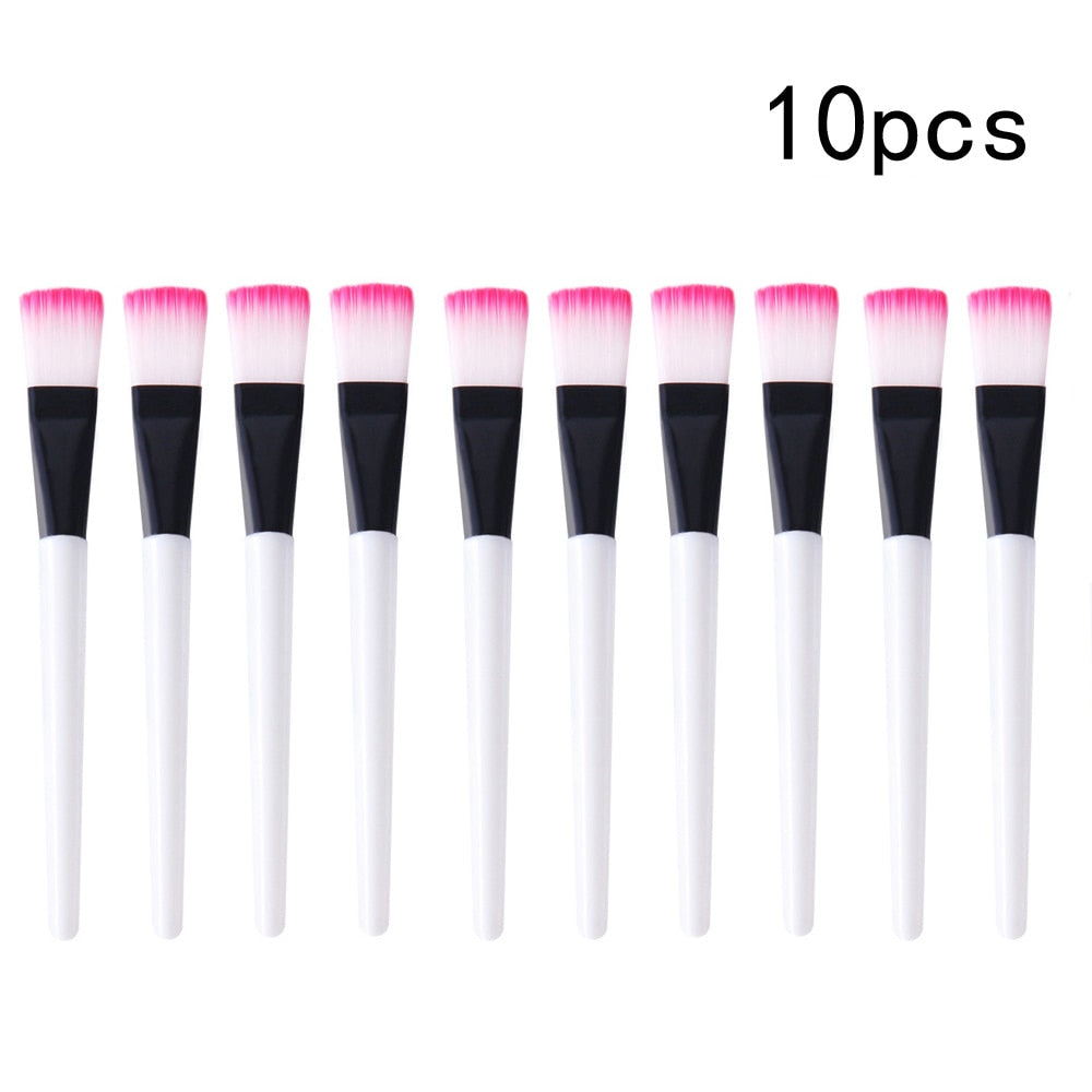 10PCS Soft Cosmetic Makeup Brush DIY Mask Brushes Foundation Skin Face Care Tool Acrylic-Handle Gel Cosmetic Beauty Tools