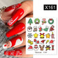 Harunouta Black Lines Flower Leaves Water Decals Stickers Floral Face Marble Pattern Slider For Nails Summer Nail Art Decoration