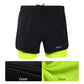 ARSUXEO Men's Running Shorts Outdoor Sports Training Exercise Jogging Gym Fitness 2 in 1 Shorts with Longer Liner Quick dry B179