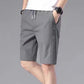 2022 Summer Men'S Sports Shorts Solid Color Straight Pattern Loose Type Elastic Waist Drawstring Casual Shorts Jogging Pants