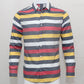 Man fashion cro codile plaid striped shirt male long sleeve dress shirts 100% cotton hombre chemises homme