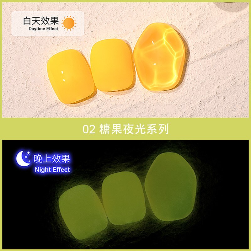 10ml nail glue luminous glue fluorescent luminous glue luminous nail polish glue crystal color changing glue glitter nailpolish