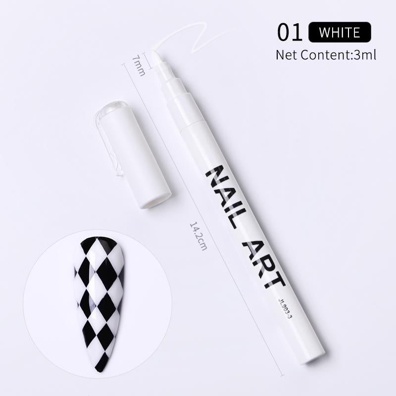 1 Pc Nail Art Graffiti Pen Black Color UV Gel Polish Design Dot Painting Detailing Pen Brushes DIY Nail Art Adorn Tools