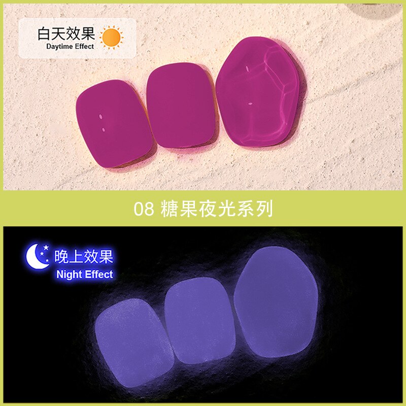 10ml nail glue luminous glue fluorescent luminous glue luminous nail polish glue crystal color changing glue glitter nailpolish