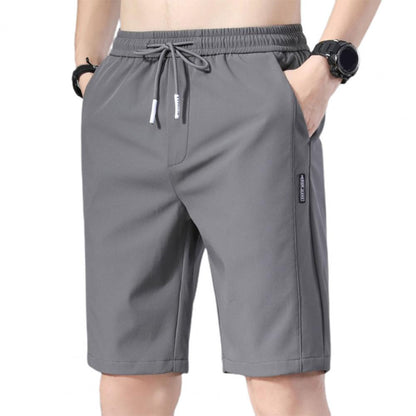 2022 Summer Men'S Sports Shorts Solid Color Straight Pattern Loose