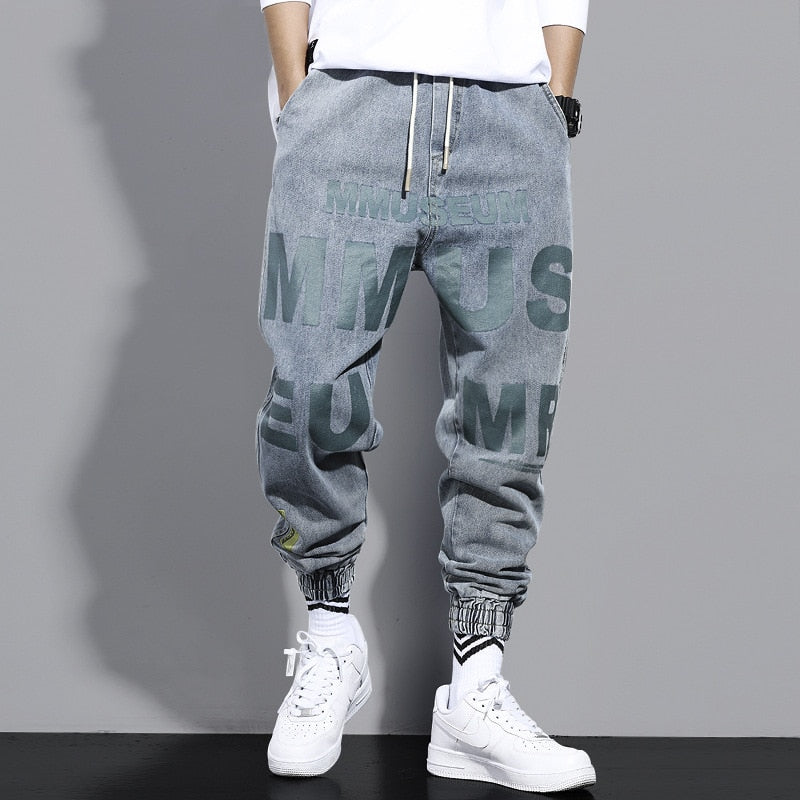 Streetwear Hip Hop Cargo Pants Men's jeans Cargo Pants Elastic Harun pants Joggers Pants 2022 Autumn and Winter