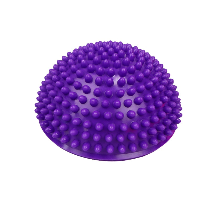 16cm Yoga Ball PVC Inflatable Massage Point Half Fit Ball Balance Trainer Stabilizer GYM Pilates Fitness Balancing Massage Ball