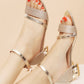 Women Sandals 2022 Heels Casual Shoes Women&#39;s Open Toe Summer Gold Shoes Square Female Ankle Strap Low Heels Footwear Woman
