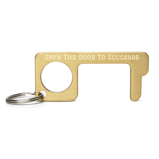 "Open the door to success" - Engraved Brass Touch Tool