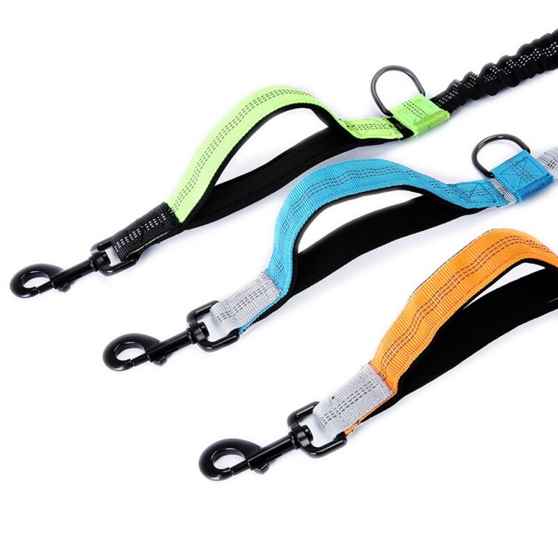 Leash Traction Rope Pet Dog Running Belt Elastic Hands Freely Jogging Pull Dog Leash 2 Colors