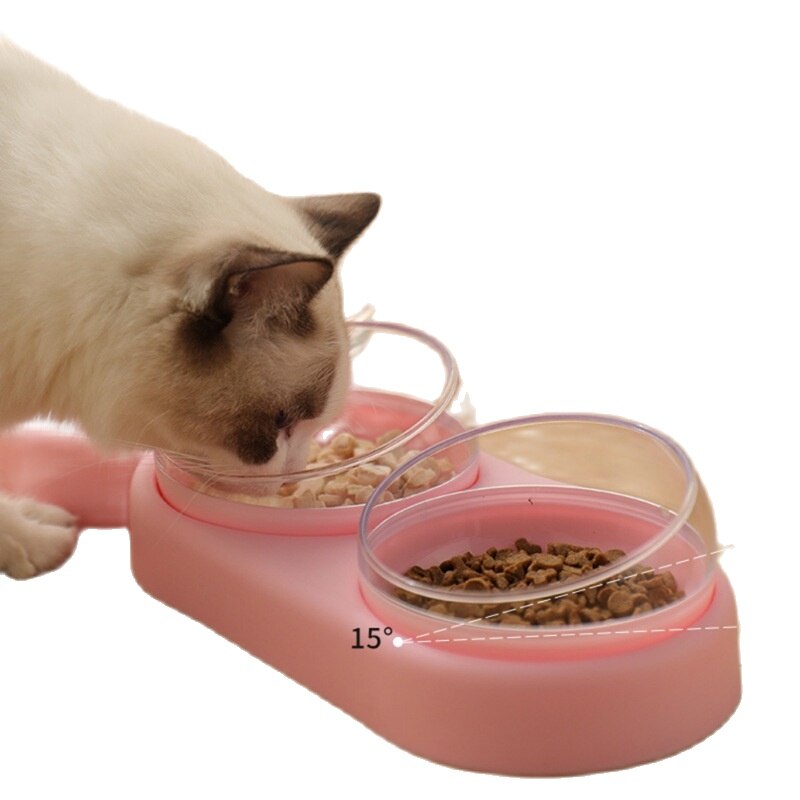 Pet Dog Cat Automatic Feeder Bowl for Dogs Drinking Water Bottle Kitten Bowls Slow Food Feeding Container Supplies