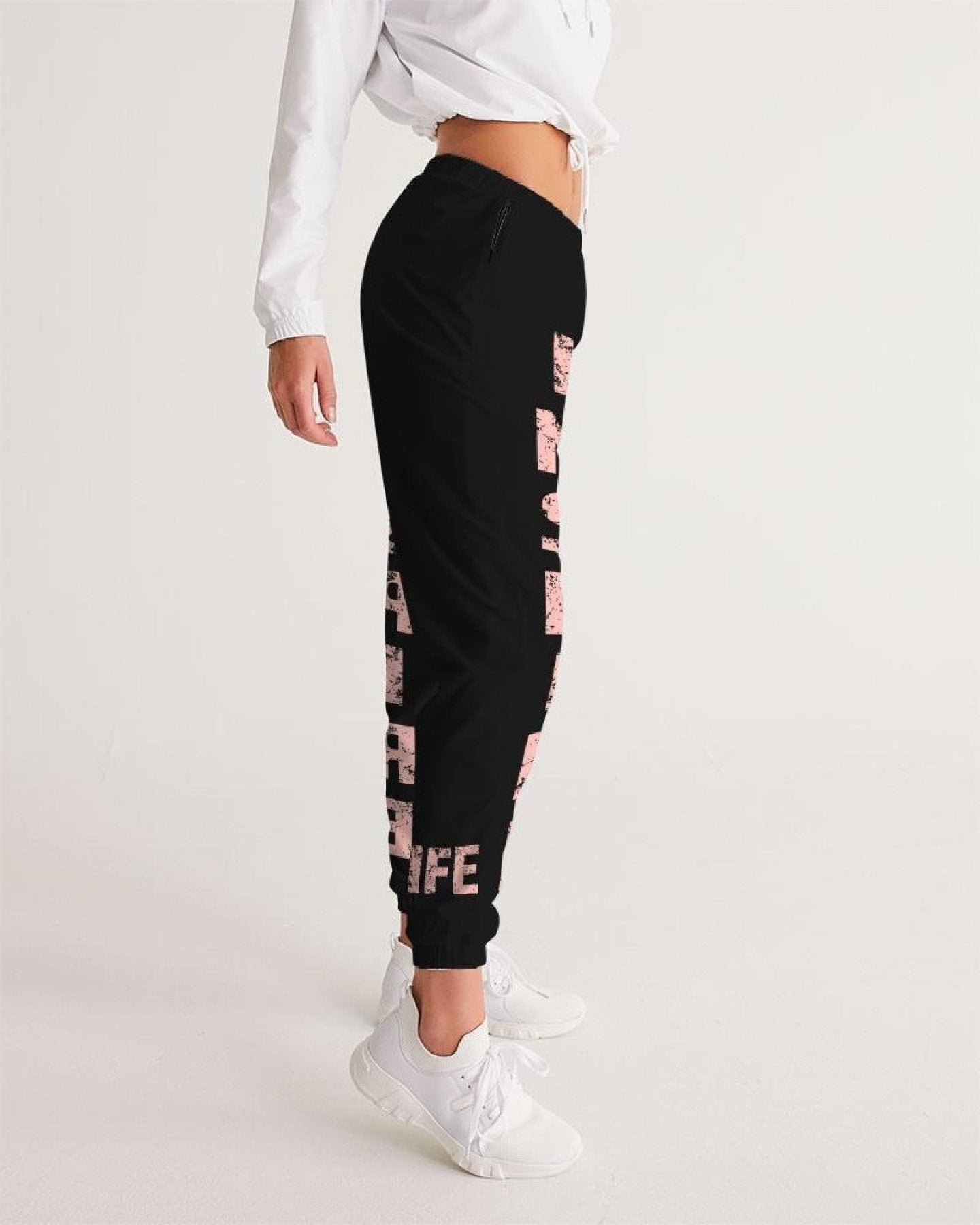 Womens Track Pants - Dark Grey Inspire Graphic Sports Pants